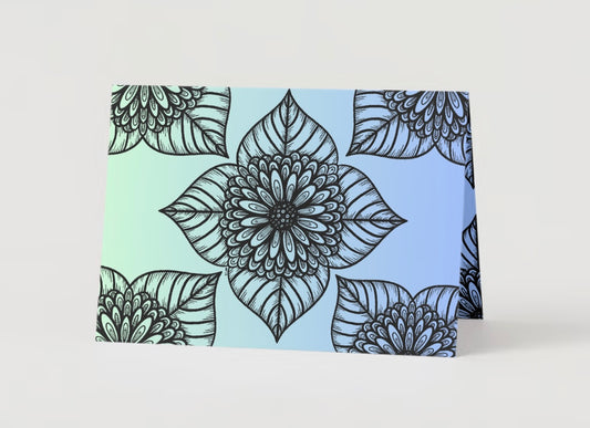Greeting Card floral mandala pattern