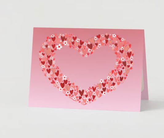 Heart Wreath Blank Greeting card