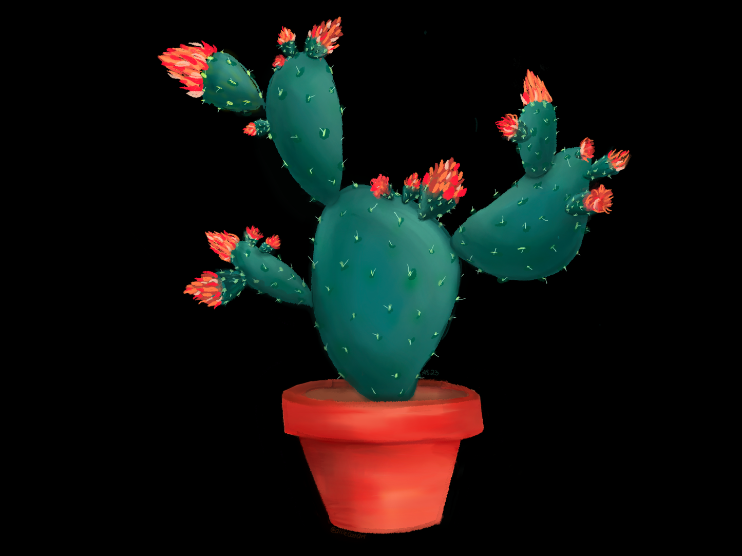 Prickly Pear Cactus-Sticker