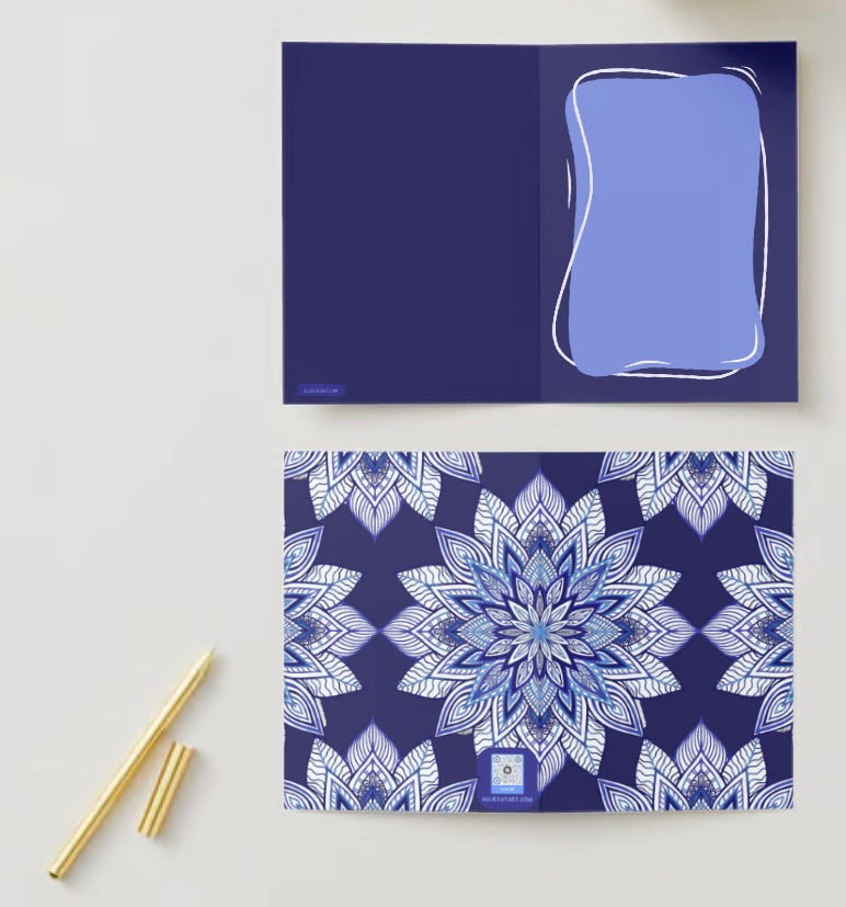 Beautiful Blues Mandala Greeting Card