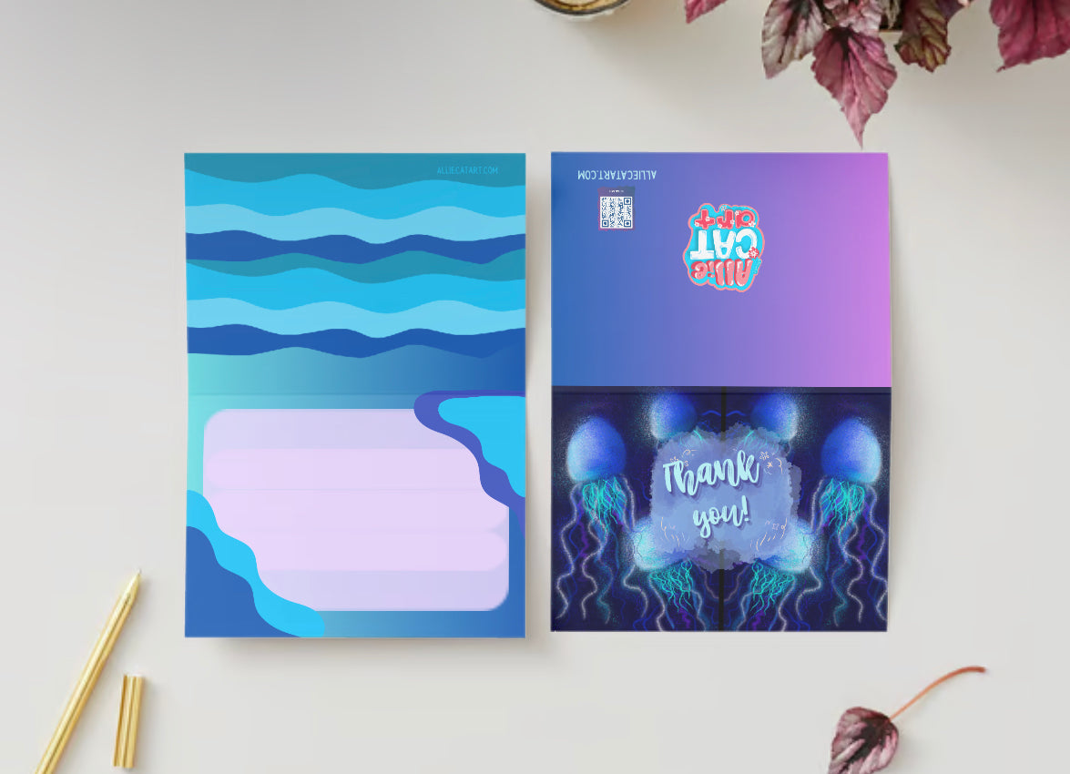 Jellyfish “Thank You!” Greeting Card