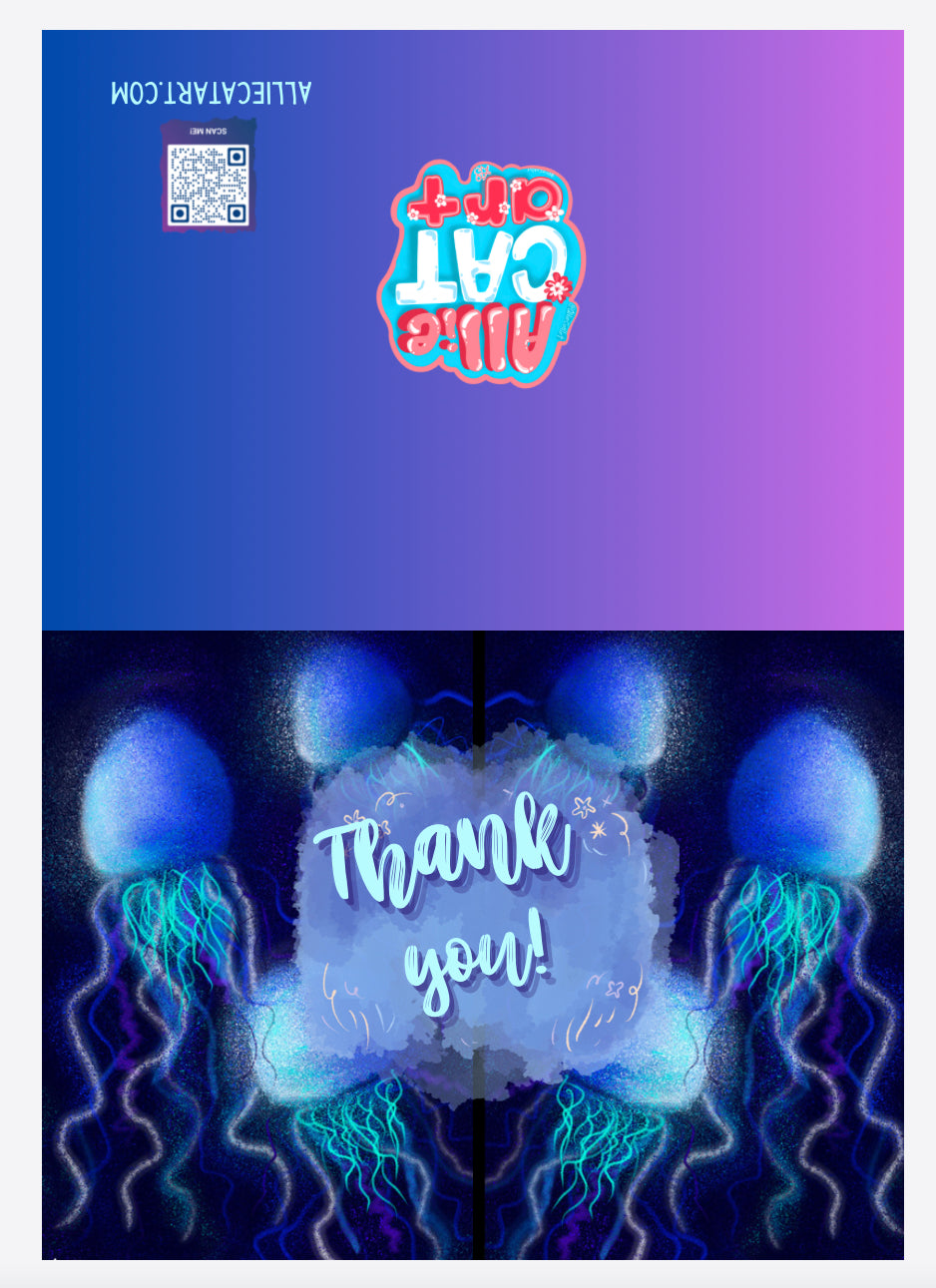 Jellyfish “Thank You!” Greeting Card