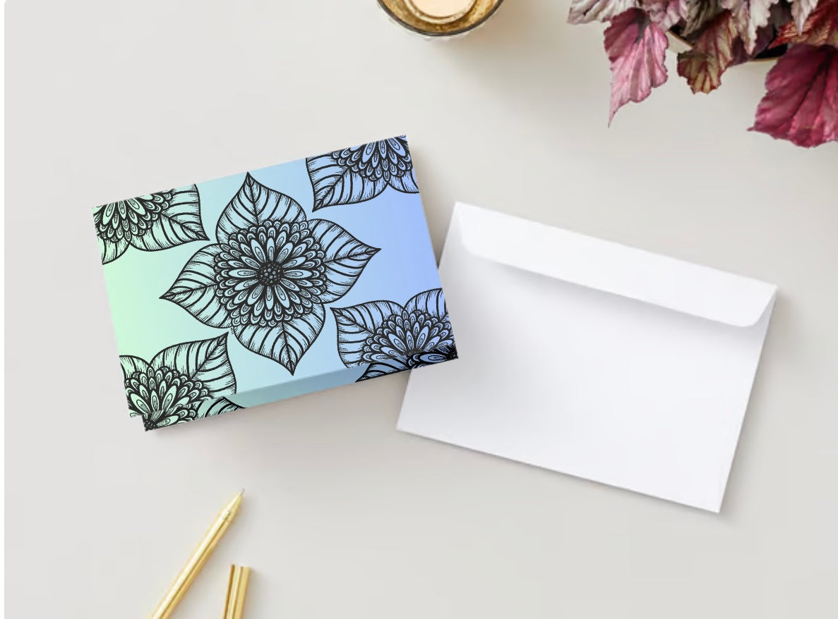 Greeting Card floral mandala pattern