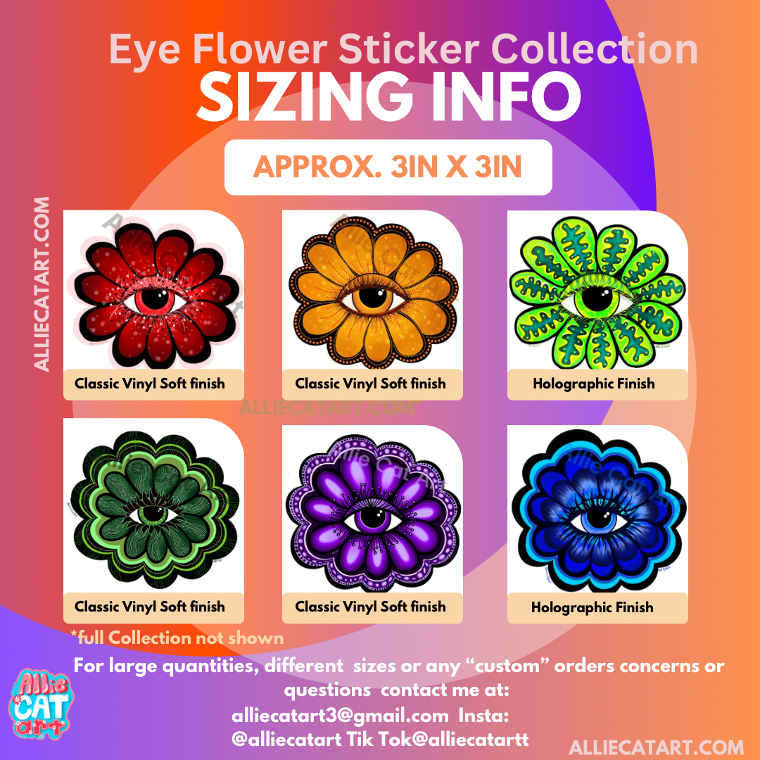 Yellow Eye Flower-Sticker