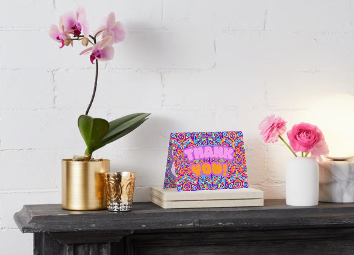 Pastel Neon Mandala “Thank you card”