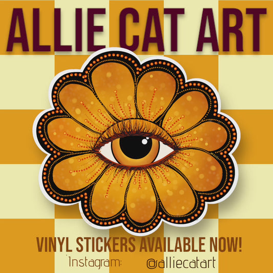 Yellow Eye Flower-Sticker