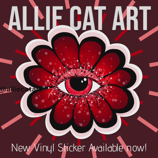 Red Eye Flower-Sticker